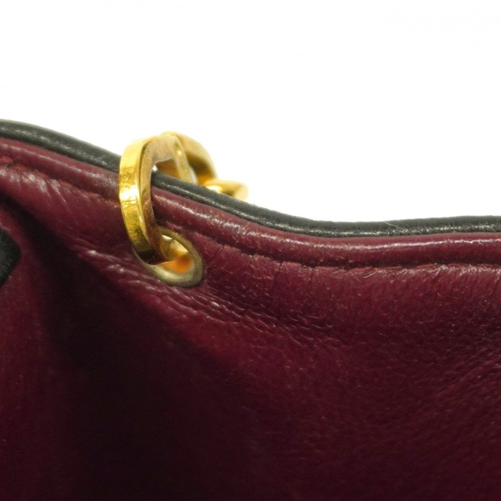 Chanel Shoulder Bag Diana Chain Lambskin Black Women's - Picture 11 of 15